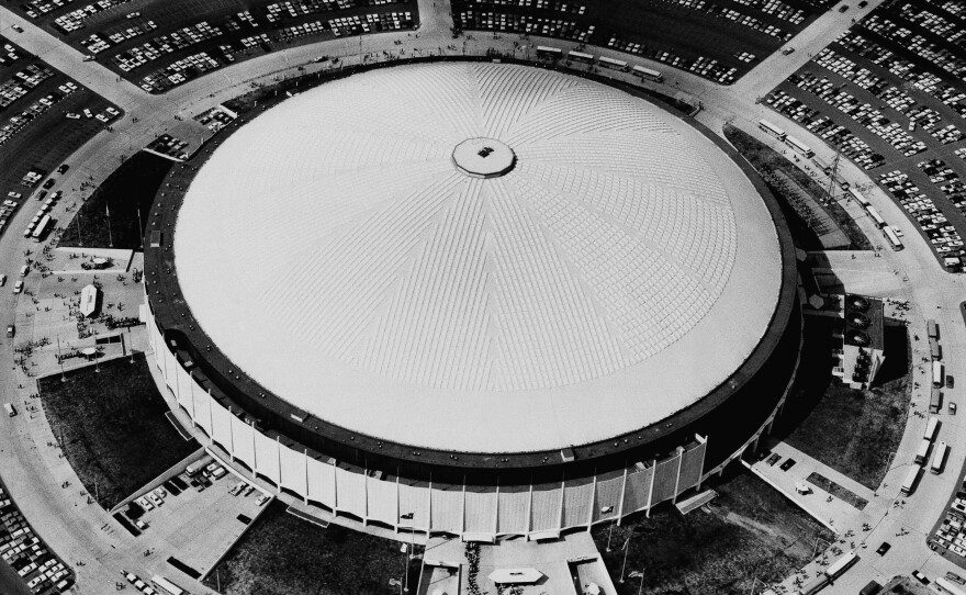 View of the Astrodome from above in 1968. Earlier this year,