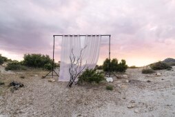 Rebecca Webb's archival pigment print: "Untitled (Dusk, Ridge Top, Ranchita, CA)." 2021.