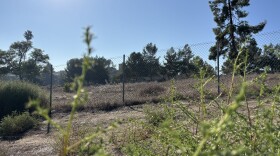 This empty CalTrans lot at the corner of Sweetwater Road and Troy Street could soon be the home of new sleeping cabins. The county aims to build 60 units that could shelter one to two people each. Photo taken Oct. 28, 2025.