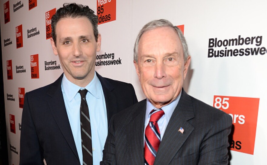 Josh Tyrangiel, who resigned this week, and Michael Bloomberg attend Bloomberg Businessweek's 85th Anniversary Celebration in 2014.