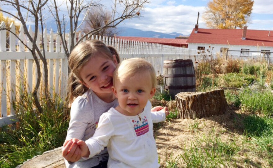 Isla Thomson with her older sister. Isla turned 2 years old in November.