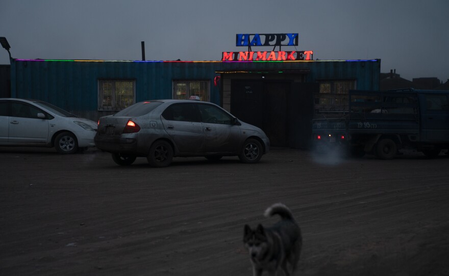 The Happy Mini market is located in the center of Tsagaan Khad. The town bloomed in the South Gobi as the road network grew, a gathering of service providers catering to drivers and passerby.