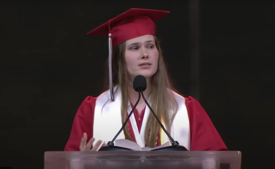 The speech that high school valedictorian Paxton Smith pulled from inside her graduation gown was not the one she had shown the school. So she took a deep breath before launching into it, wondering if she would be allowed to share her thoughts about Texas' new restrictive abortion law.