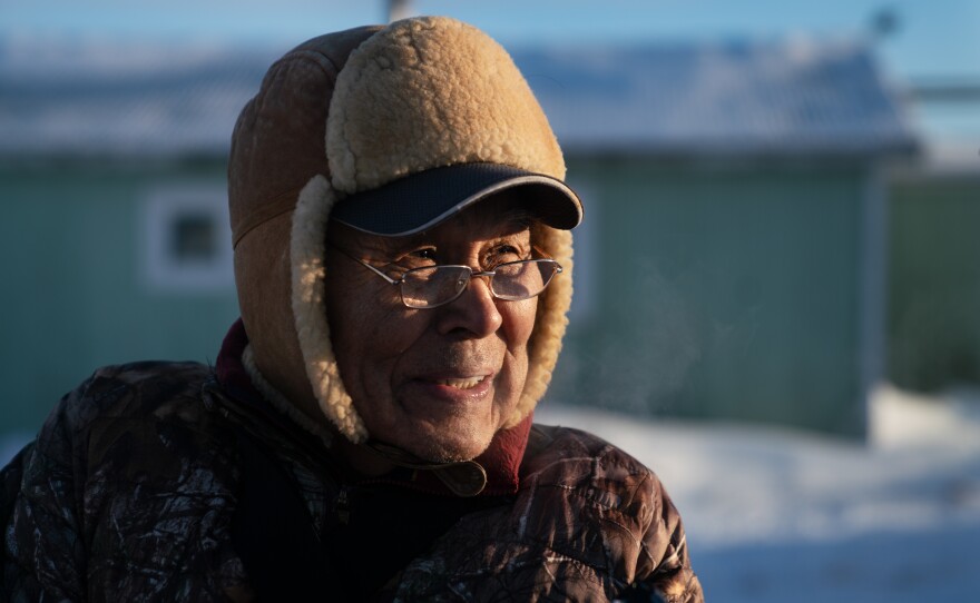 Alexie Jimmie, 76, says his family was one of the first to settle in Toksook Bay in 1964.
