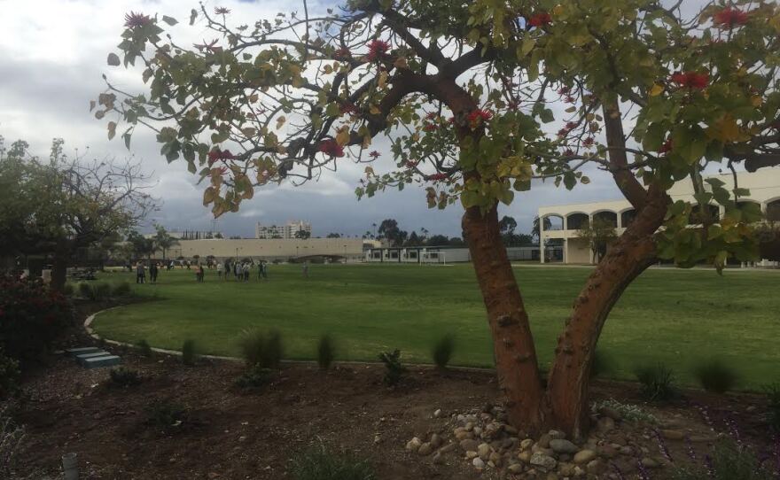 Storm clouds on the horizon at San Diego State University, March 11, 2016