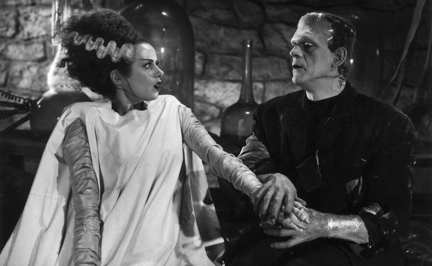 Elsa Lancaster and Boris Karloff in James Whale's "The Bride of Frankenstein."