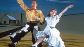 Mark Platt and Katharine Sergava in a scene from "Oklahoma," 1943.