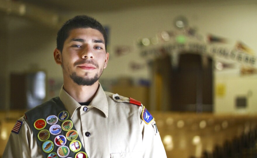 Jonathan Moncilla, 18, is Vasquez's newest Eagle Scout.