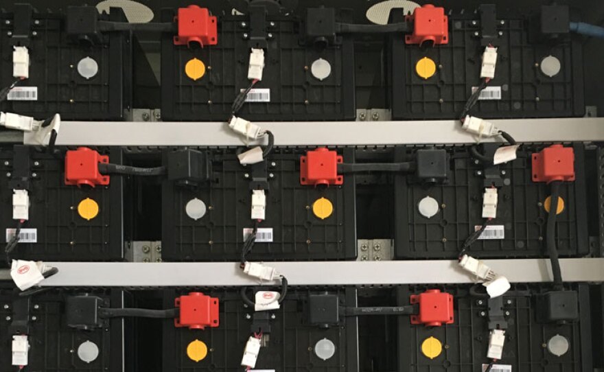 The Zhangbei National Wind and Solar Energy Storage and Transmission Demonstration Project lithium ion batteries.
