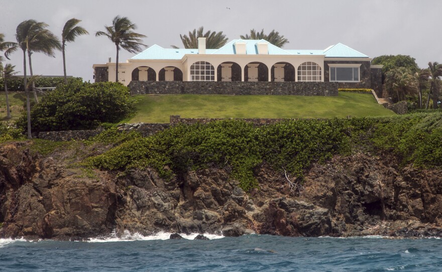 A view of Jeffrey Epstein's estate on the island of Little St. James in the U.S. Virgin Islands on July 9, 2019.