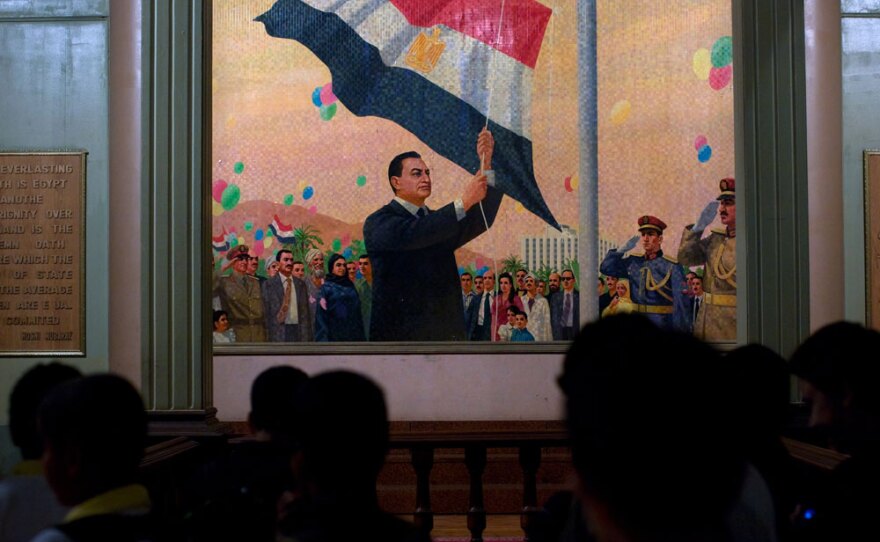 Mubarak is depicted in a mosaic at Cairo's National Military Museum.