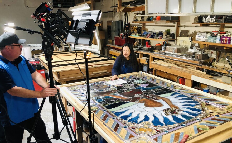 Hotel Del Coronado stained glass window restoration