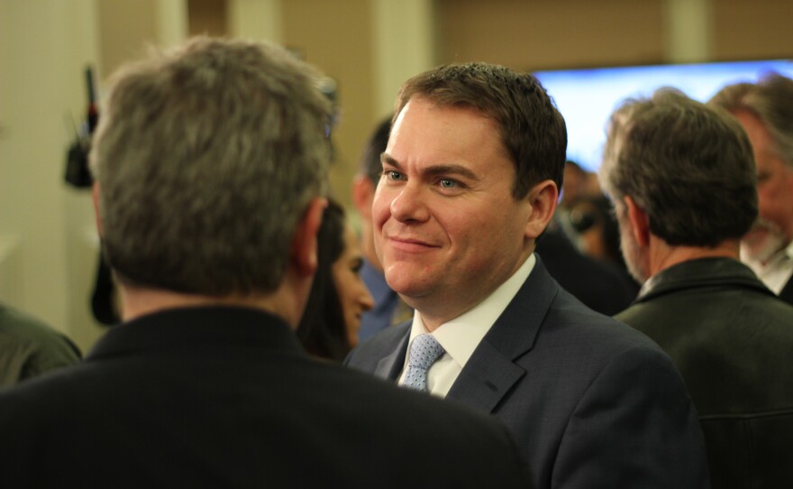 Carl DeMaio attends an election night party for Kevin Faulconer, Feb. 11, 2014.
