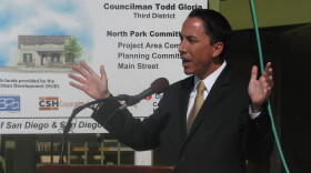 City Councilman Todd Gloria, chair of San Diego's Land Use and Housing Committee, outlines the increase in affordable housing units owned by the Housing Commission on February 3, 2010.