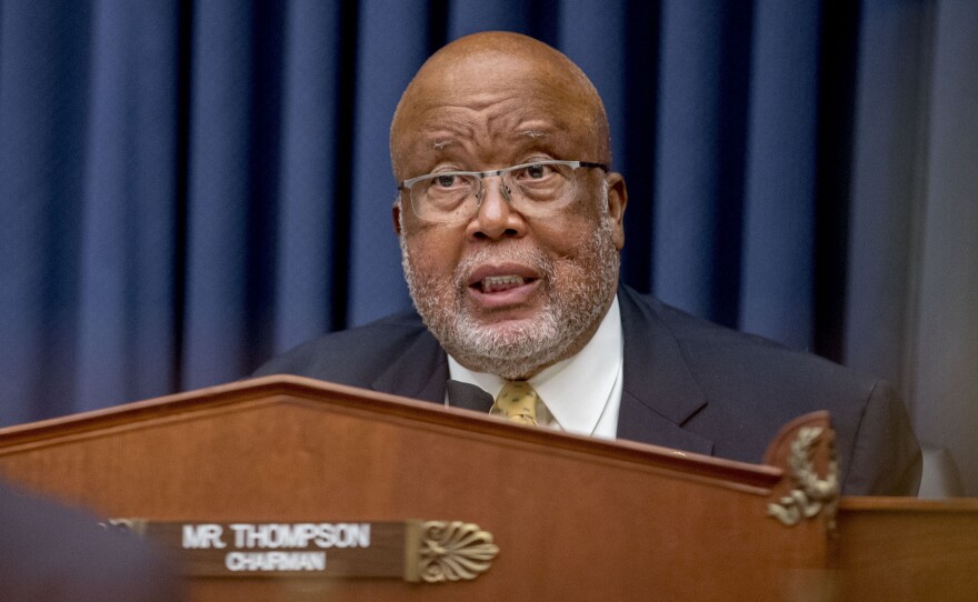 Chairman Rep. Bennie Thompson, D-Miss., at a hearing on July 22. He was not pleased with the Department of Homeland Security on Thursday.
