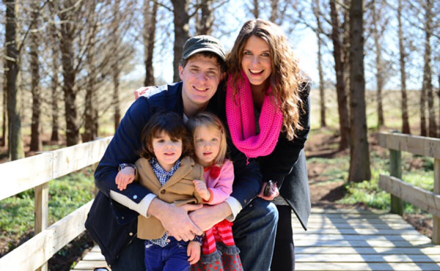 Ben, Vivian and the twins pictured on their 2013 holiday card.