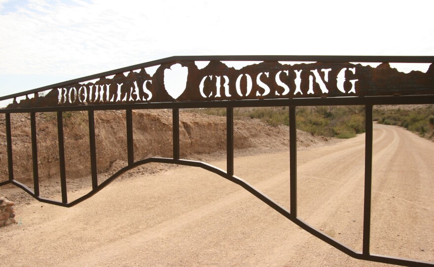 The gate leading to the river crossing into northern Mexico near the village of Boquillas, Coahuila.