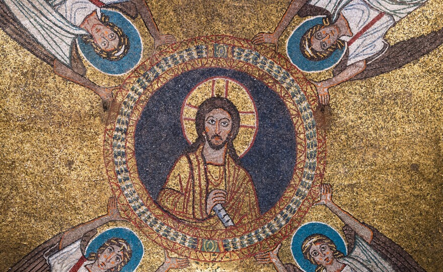 Rome's St. Zeno chapel was built by Pope St. Paschal I in honor of his mother. The ceiling, a gold mosaic, was intended as an interpretation of heaven.