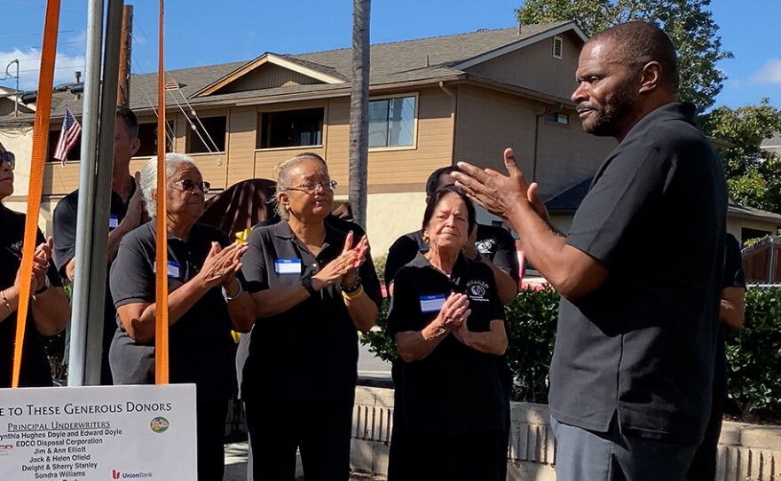 Martin Luther King Community Choir San Diego performs at a ceremony in Lemon Grove in honor of the community's pioneers.