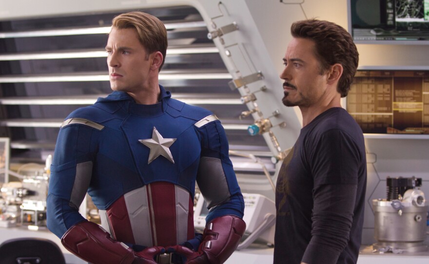 Chris Evans and Robert Downey, Jr. balance each other well in Joss Whedon's "The Avengers."