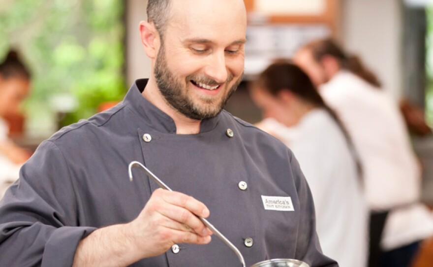 This season, host Chris Kimball and test kitchen cooks Bridget Lancaster, Julia Collin Davison, Rebecca Hays, Bryan Roof (pictured) and Dan Souza reveal the basics of home cooking while preparing dozens of tried-and-true recipes.