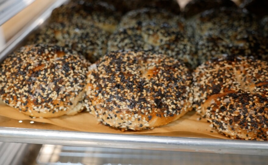 Some of the New York-style bagels now available five days a week at Marigold Bagels on El Cajon Boulevard on Dec. 5, 2025.