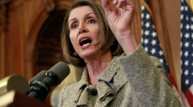 House Speaker Nancy Pelosi of California holds a news conference on health care Thursday on Capitol Hill.
