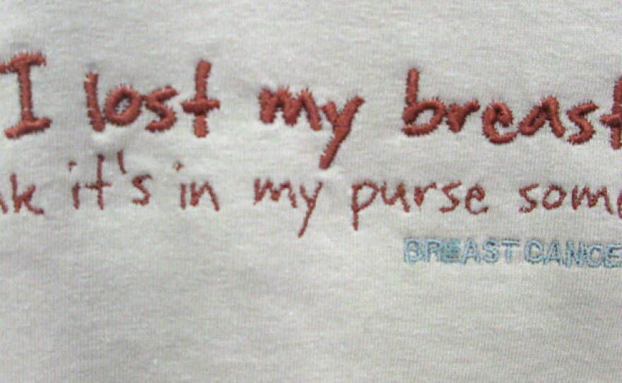 The inspiration for this T-shirt came from Linda Hill's own confusion after enduring many months of chemotherapy.