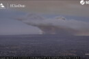 Smoke from the Pipeline Fire on Camp Pendleton rises into the sky on July 6, 2026.