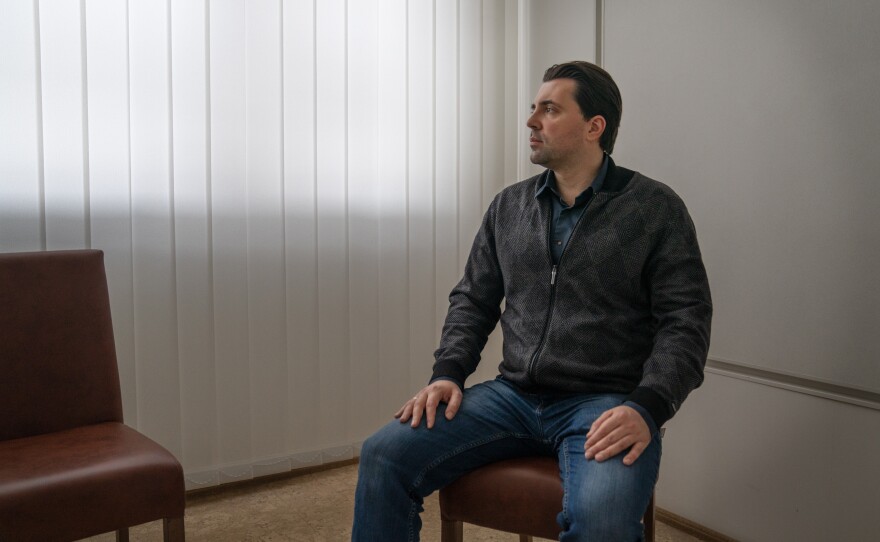 Volodymyr Kudrytskyi, the CEO of Ukrenergo, at the Ukrainian electrical grid operator's headquarters in Kyiv.