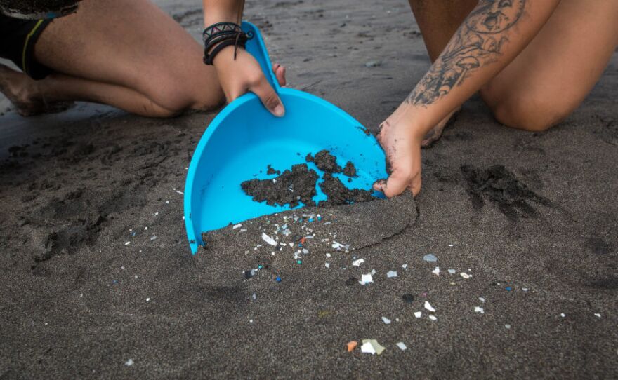 Microplastics are not just showing up on beaches like this one in the Canary Islands. They are showing up in human waste.