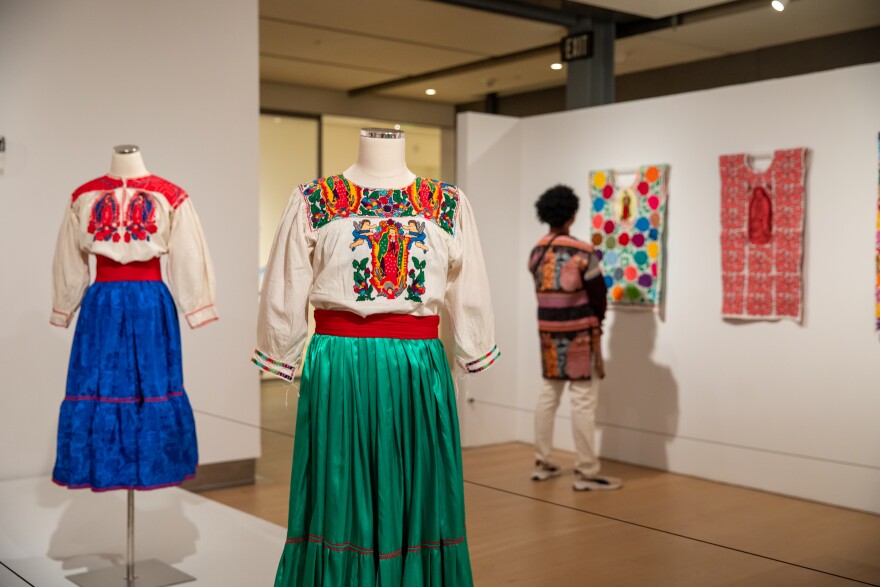 Some of the pieces in "Fashioning An Icon" are shown at Mingei International Museum in an undated photo.