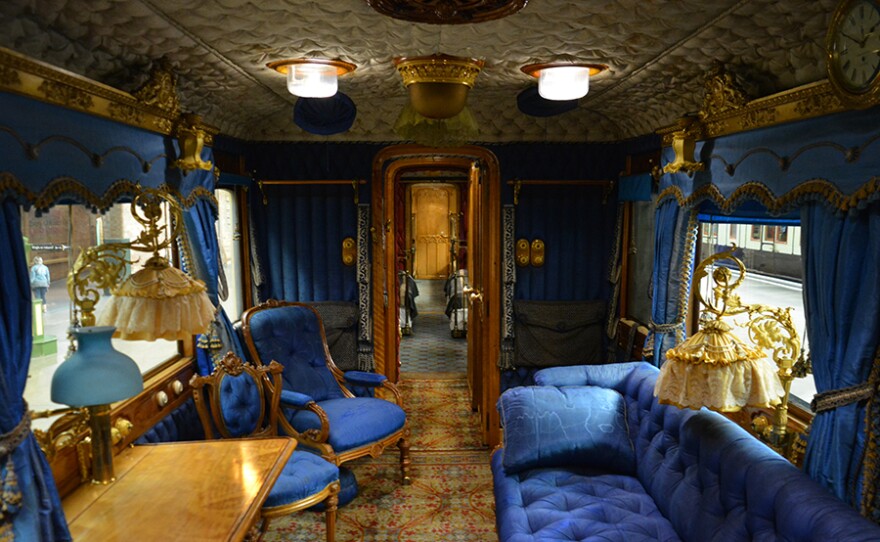 Inside Queen Victoria's Carriage.