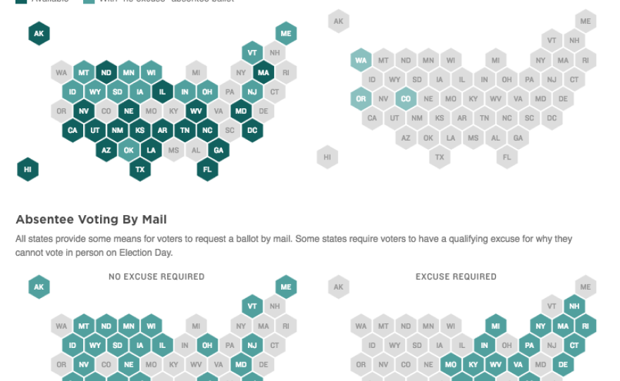 A state-by-state guide to early and absentee voting.