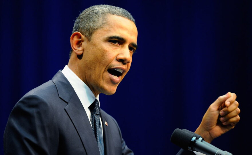 During his address Wednesday at a memorial service for victims of the Jan. 8 shootings in Tucson, Ariz., President Obama called on Americans to "make sure that we're talking with each other in a way that — that heals, not in a way that wounds."