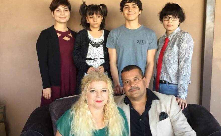 Armanda Ruiz (front left) with her husband, José Luis Ruiz Arévalos, and children Elena Gutiérrez Ramírez, Priscila Ruiz Ramírez, Ignacio Gutiérrez Ramírez, and Nathan Gutiérrez Ramírez in this undated photo.