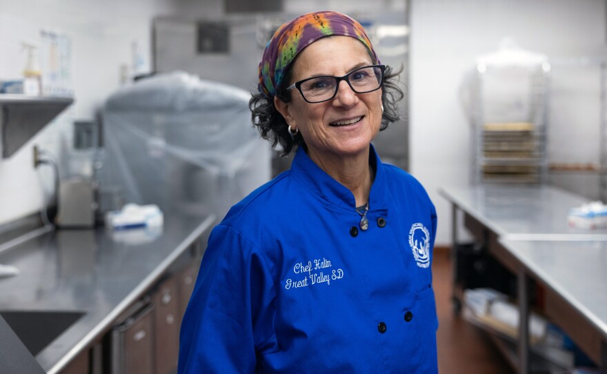 Culinary coordinator Jenifer Halin has been expanding the Great Valley School District's freshly prepared offerings and training staff members on new kitchen skills.