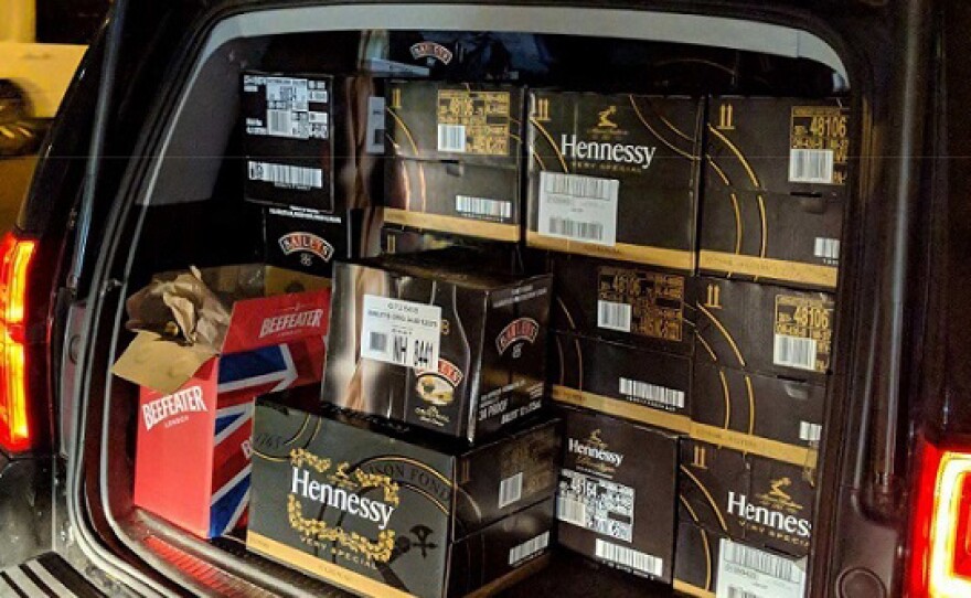 In December, New York tax department investigators seized 757 liters of untaxed liquor brought into the state in this vehicle.