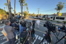 Lieutenant Cesar Jimenez speaks to the media alongside Imam Taha Hassane to give an update on the Islamic Center of San Diego lockdown, Oct. 27, 2026.