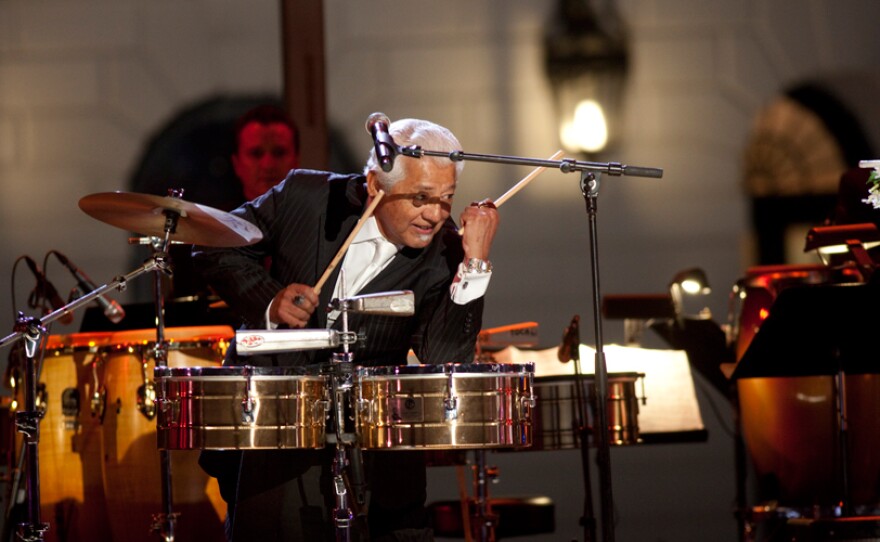 Pete Escovedo plays for the audience at the White House for the October 13, 2009 taping.