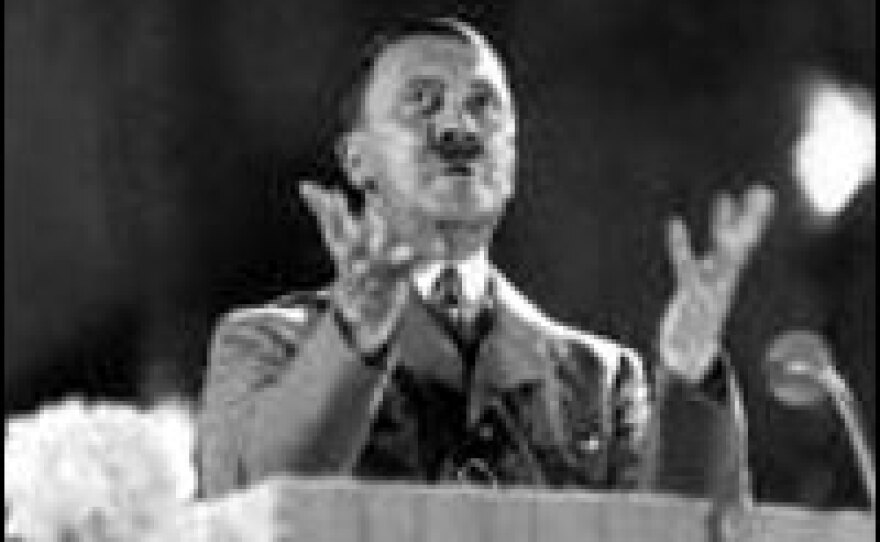 German Fuhrer and Nazi leader Adolf Hitler during a speech.