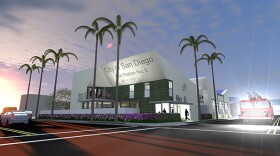 The design for Fire Station No. 5 is shown in this undated rendering.