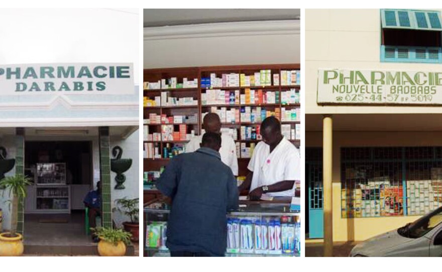 A sampling of the 1,000-plus pharmacies in Senegal.