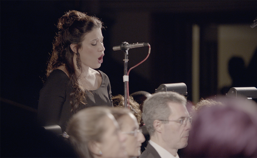 Francesca Dotto performs a solo in the Oratorio