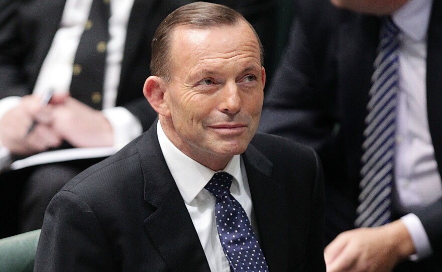 Tony Abbott was ousted as Australia's leader after his own party backed Malcolm Turnbull Monday. Abbott is seen here during a question time at Parliament House last month.