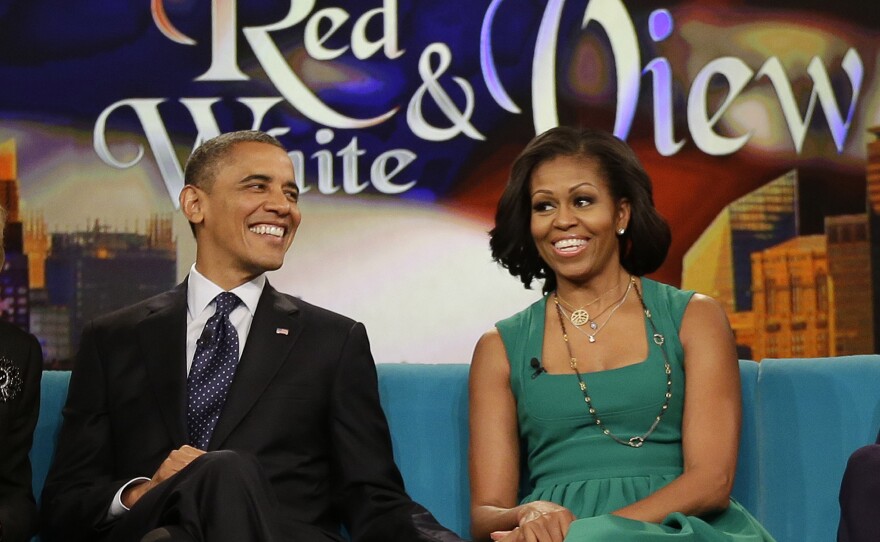 President Obama and first lady Michelle Obama appeared on