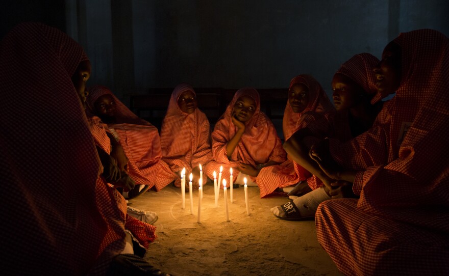 Gambo asked the students to share folktales and folk songs they remember from their childhood in Maiduguri, Nigeria, in 2017.