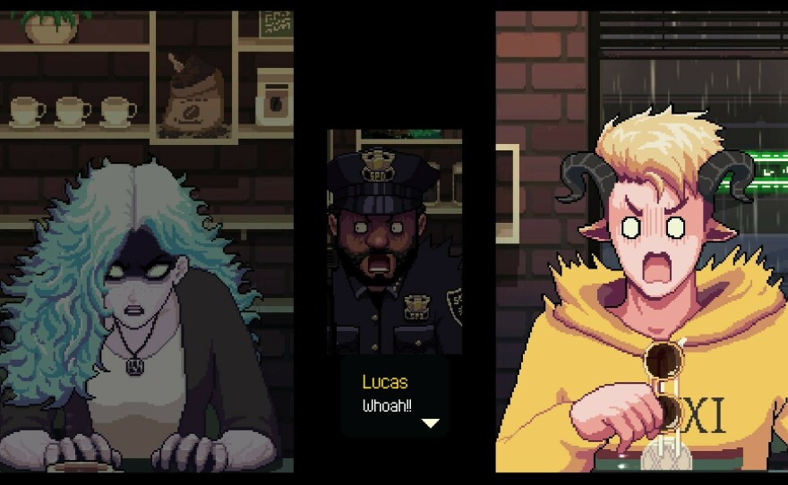 The game's main customers in various states of shock.