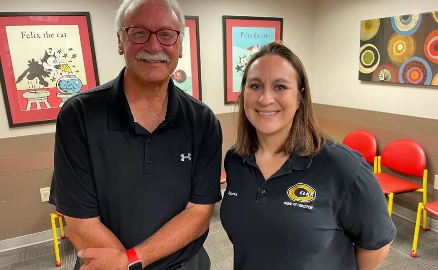 Dr. David Roer and Megan Murray Sparks, incumbent members of the Centerville school board. They have been alarmed by anger and threats.