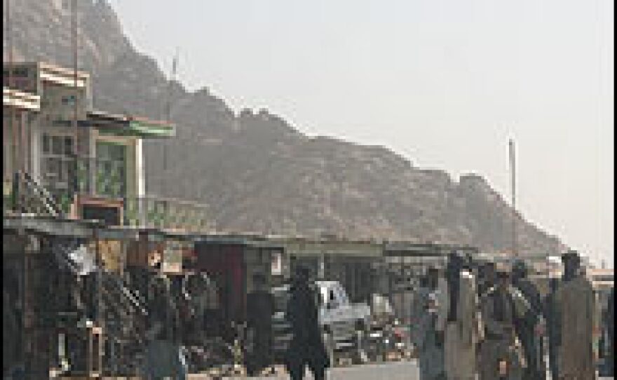 The Panjwai District Bazaar is showing signs of life after recent fighting between NATO forces and the Taliban forces many locals to flee the area. Policemen rarely patrol the bazaar, leaving that job to the Afghan National Army. Local checkpoints outside the village are also manned by the army and coalition forces.